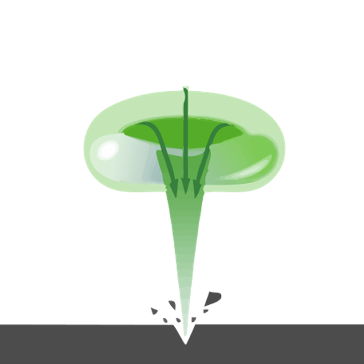 気泡崩壊アイコン